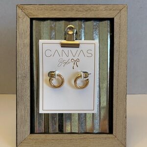 Canvas Style Gold Hoop Earrings